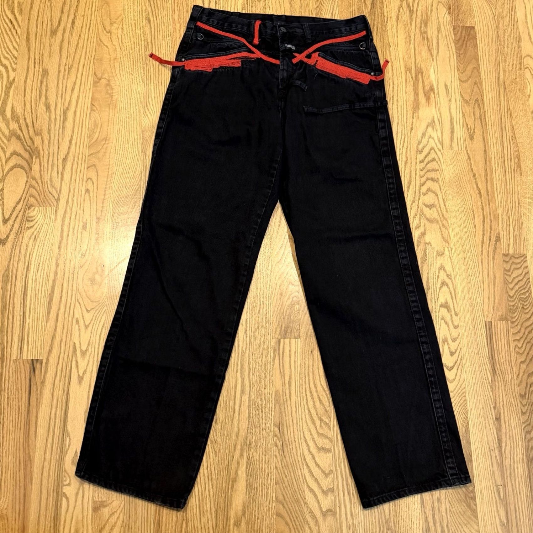 Vintage VINTAGE Marithe Francois Girbaud Jeans Men 34 Jeans Denim 33x33 90s Hip Hop Straight 5-Pocket Mens Black Dark Wash Y2K Vintage Size US 34 / EU 50 - 2 Thumbnail