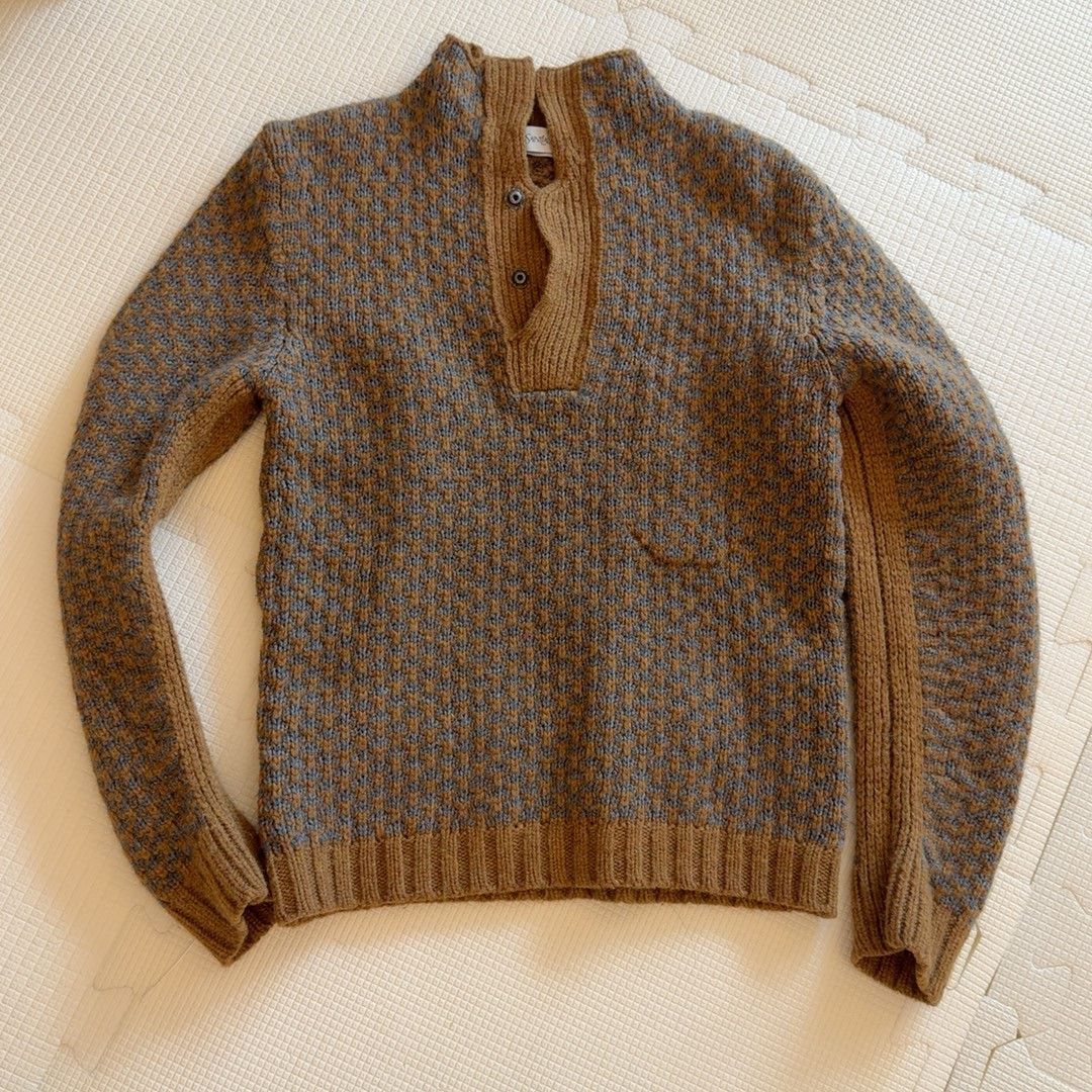 Yves Saint Laurent Saint Laurent Houndstooth Knit Sweater Size US XS / EU 42 / 0 - 1 Thumbnail