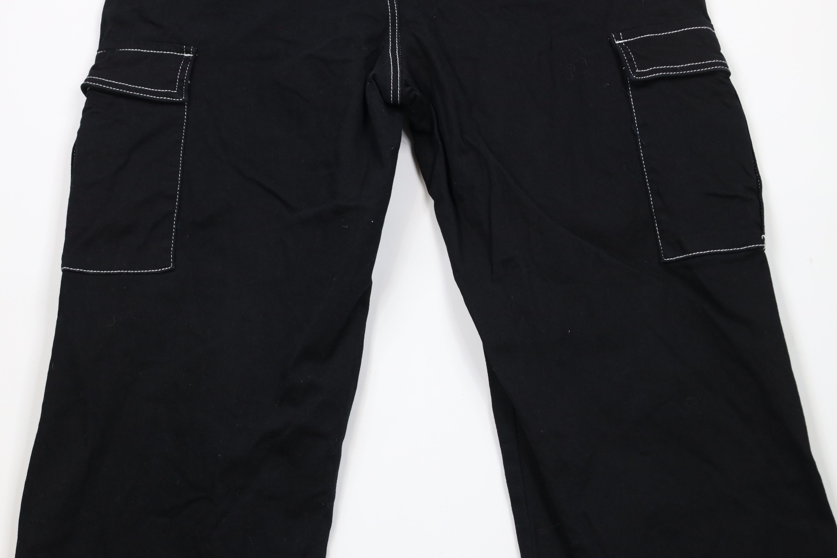 Vintage Vintage 90s Y2K Streetwear Goth Skater Wide Leg Cargo Jeans Size 32" / US 10 / IT 46 - 9 Thumbnail