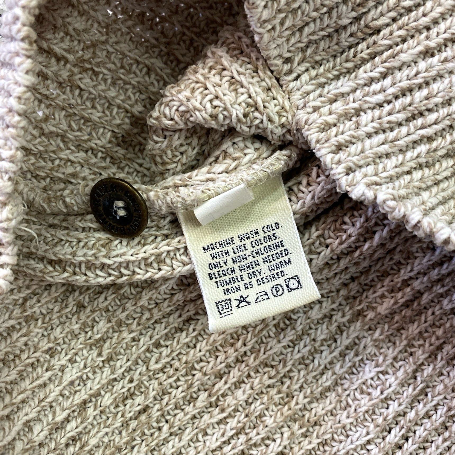 Eddie Bauer Eddie Bauer Beige Small 1/4 Button Cotton Knit Pullover Sweater Shirt? Size US S / EU 44-46 / 1 - 5 Thumbnail