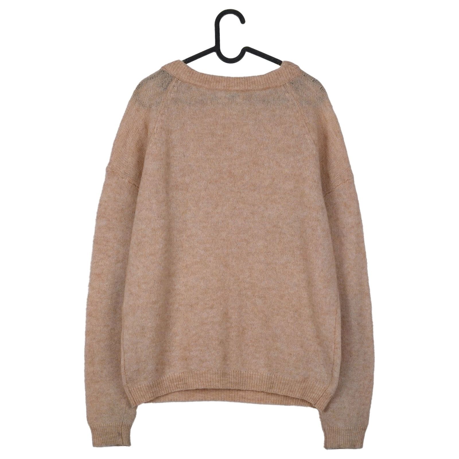 Acne Studios Acne Studios Dramatic Moh Beige Wool Blend Oversized Sweater Size XXS / US 00 / IT 34 - 2 Thumbnail