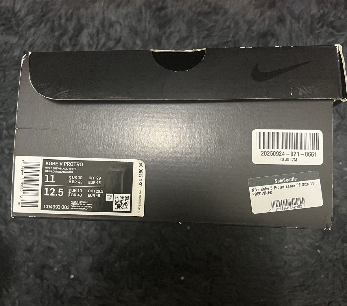 Nike Kobe 5 Protro Zebra PE Size US 11 / EU 44 - 8 Thumbnail