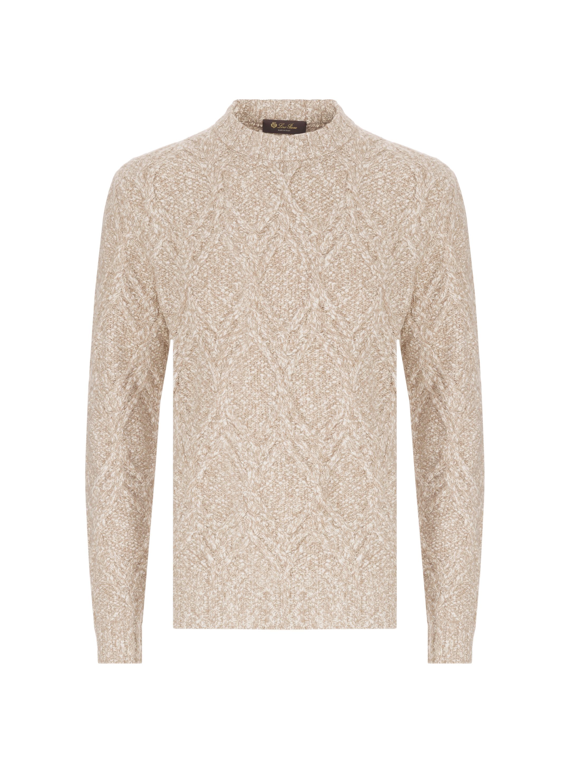 Loro Piana o1w1db10724 Khitan knitted Crew Neck Sweater in Beige Size US S / EU 44-46 / 1 - 1 Thumbnail