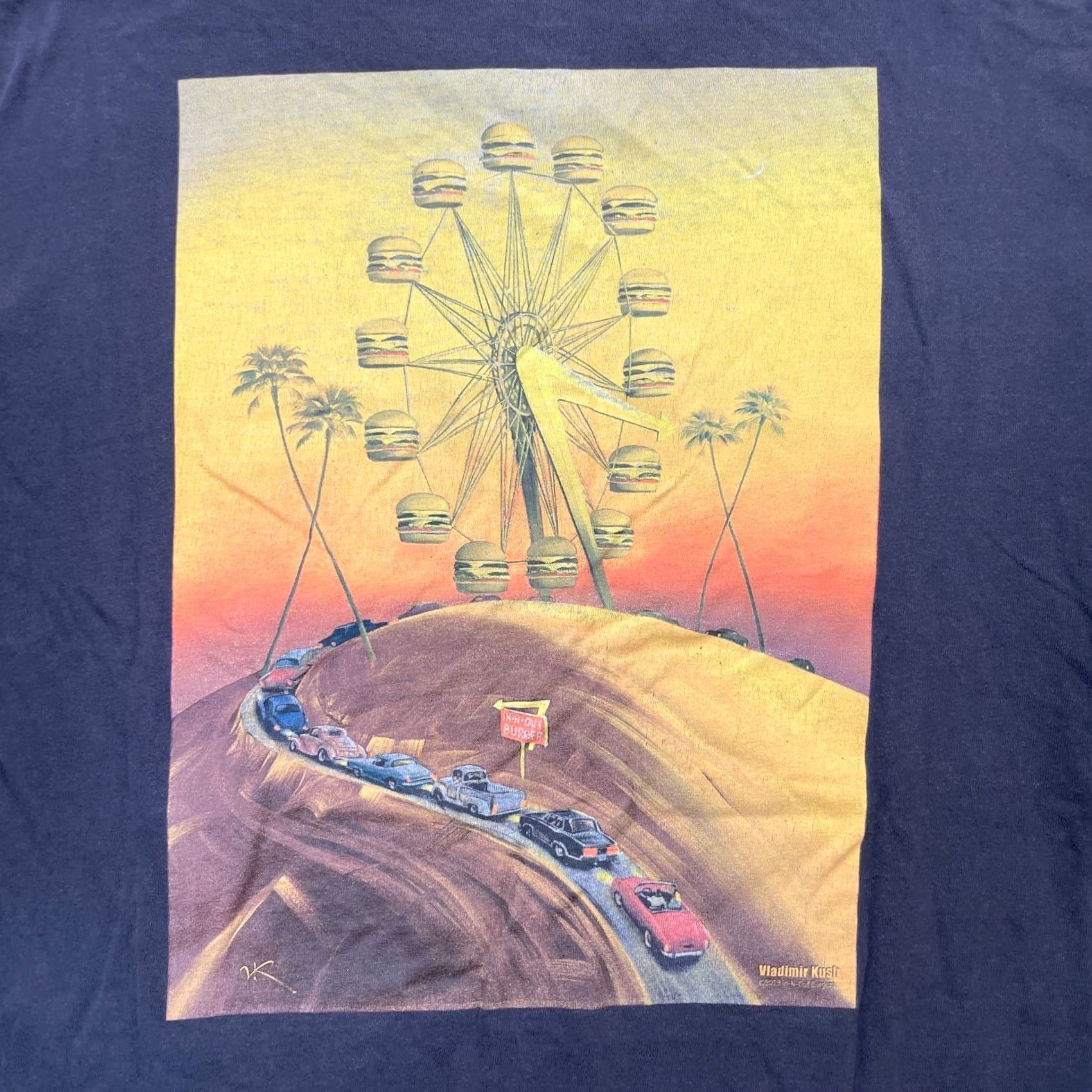 Logo 7 In N Out Burger Shirt Mens XL Black 70th Anniversary Graphic Logo Print Size US XL / EU 56 / 4 - 4 Thumbnail