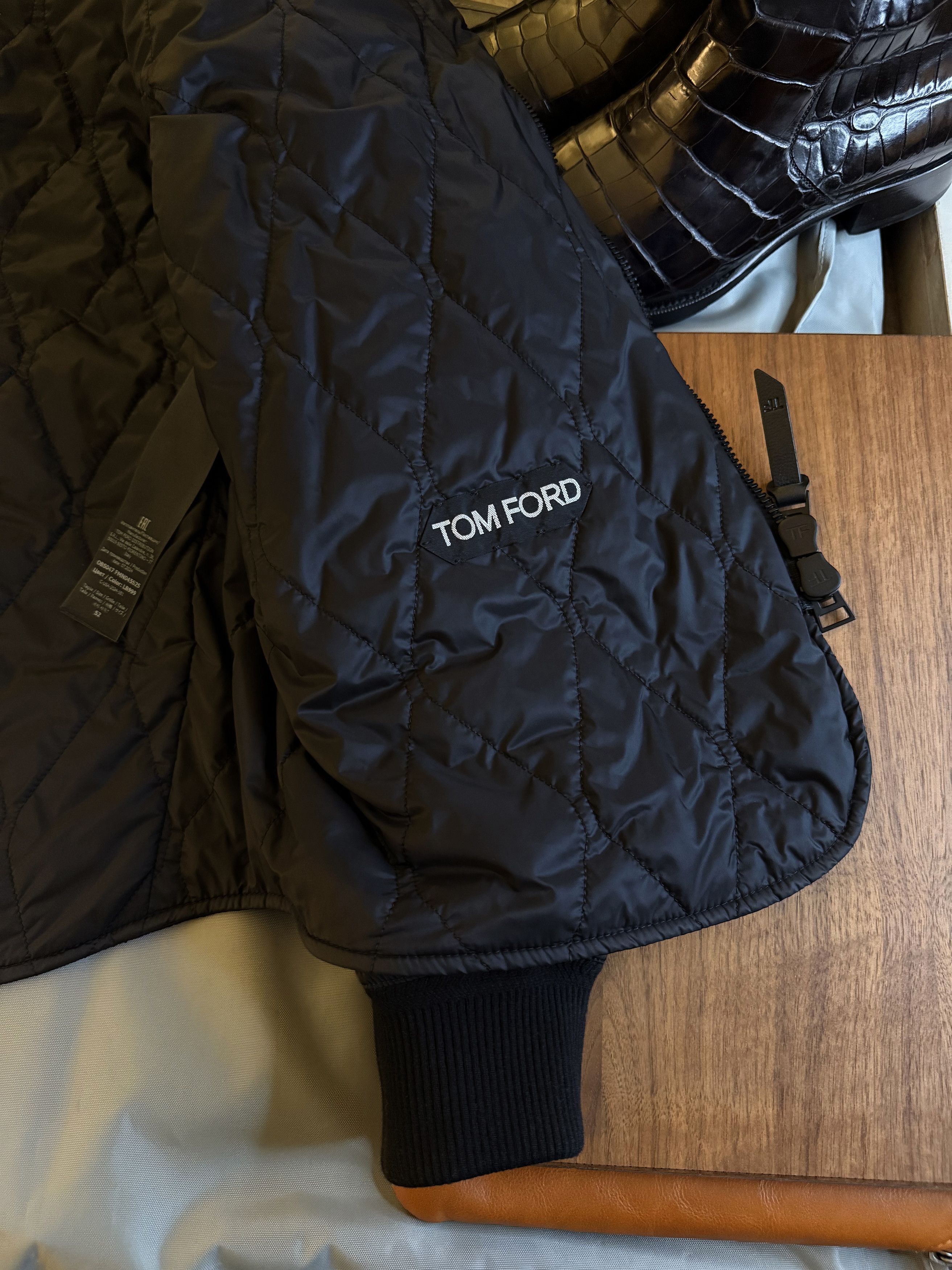 Tom Ford Best Dressed New $4,050 w/Tax Leather Accents Tech Jacket Size US L / EU 52-54 / 3 - 18 Thumbnail