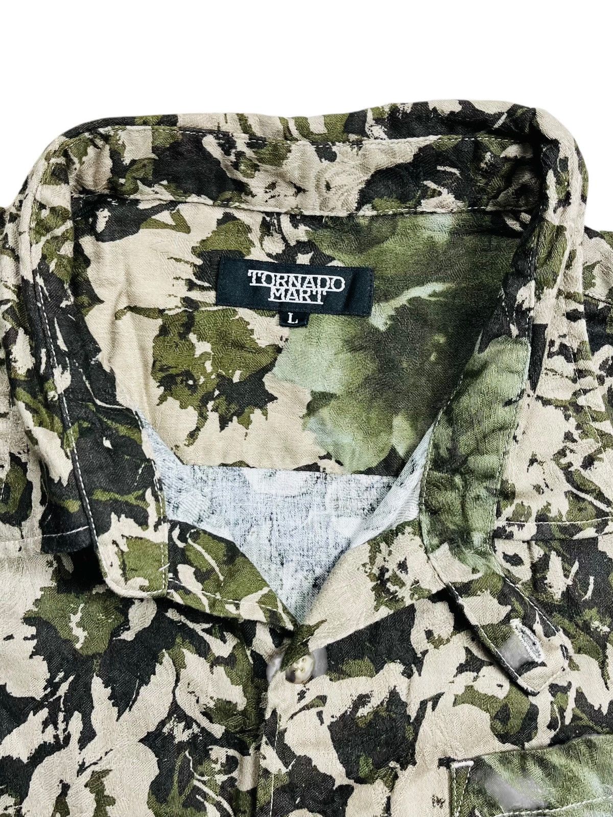 BUFFALO BOBS 2000s Tornado Mart - LSD Flower Camo Shirt Size US M / EU 48-50 / 2 - 5 Thumbnail