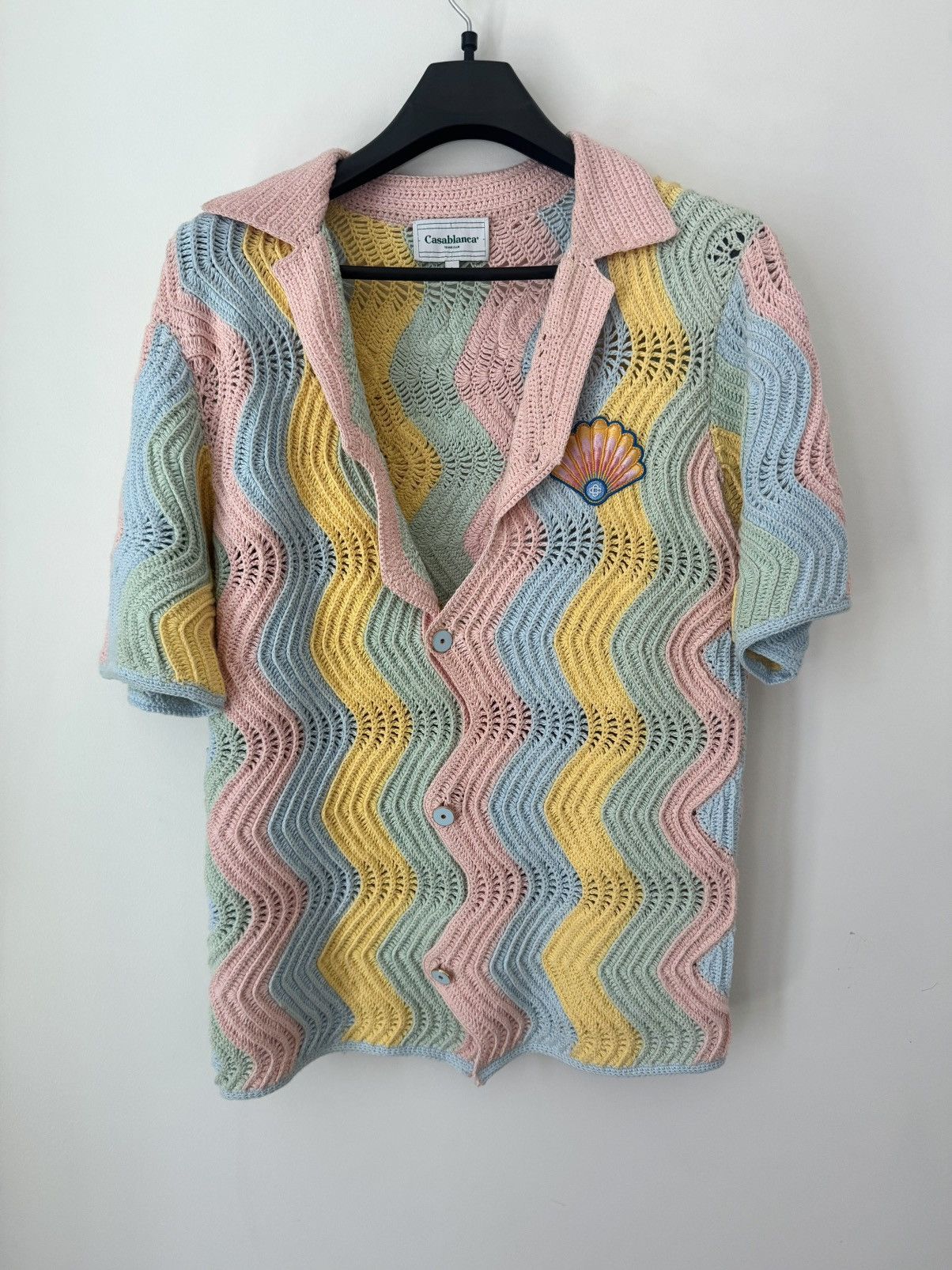 Casablanca Casablanca Casa Shell Wave Crochet Knit Shirt Size US L / EU 52-54 / 3 - 1 Thumbnail