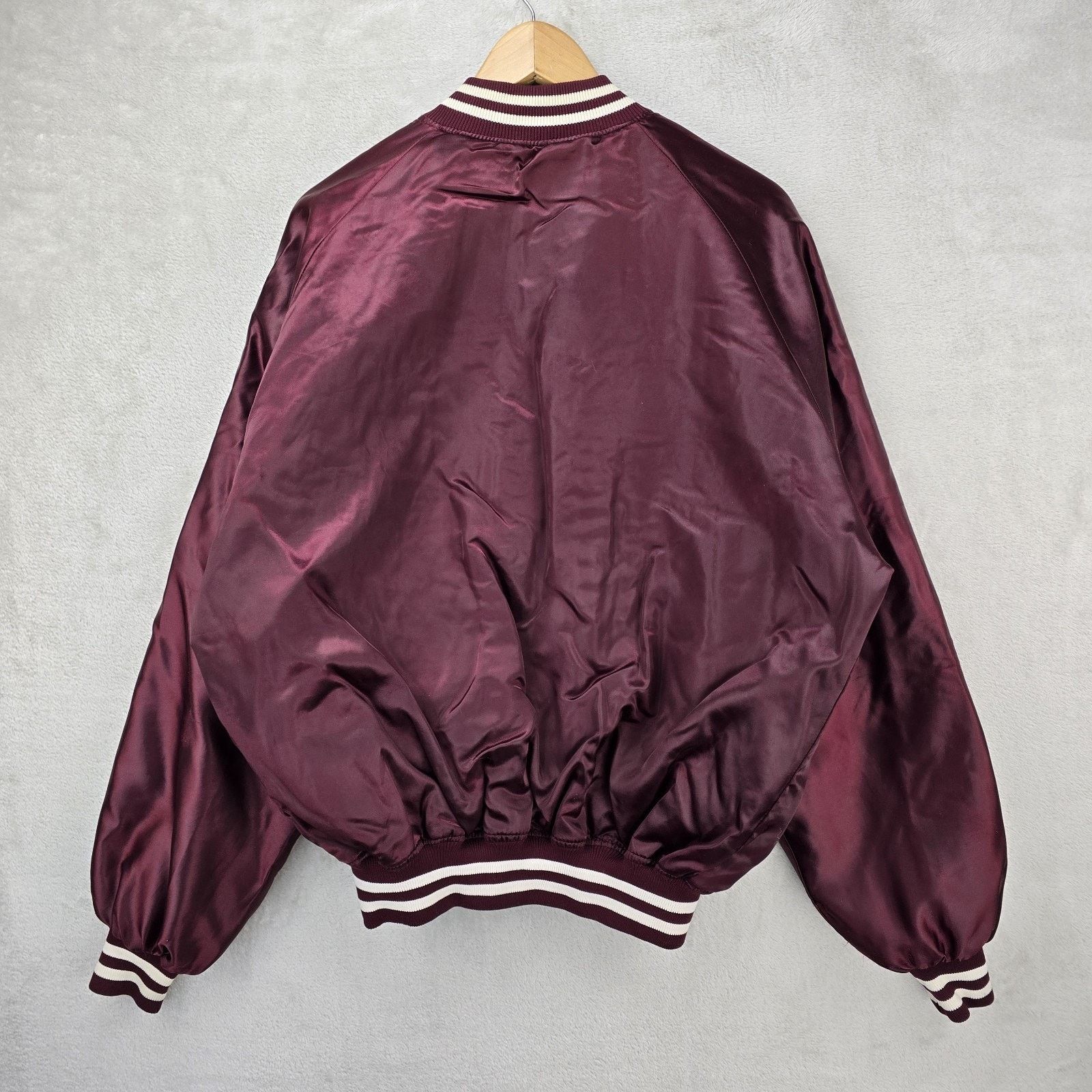 Other Vintage Texas A&M Aggies Satin Bomber Jacket XL Maroon 80s Size US XL / EU 56 / 4 - 10 Thumbnail