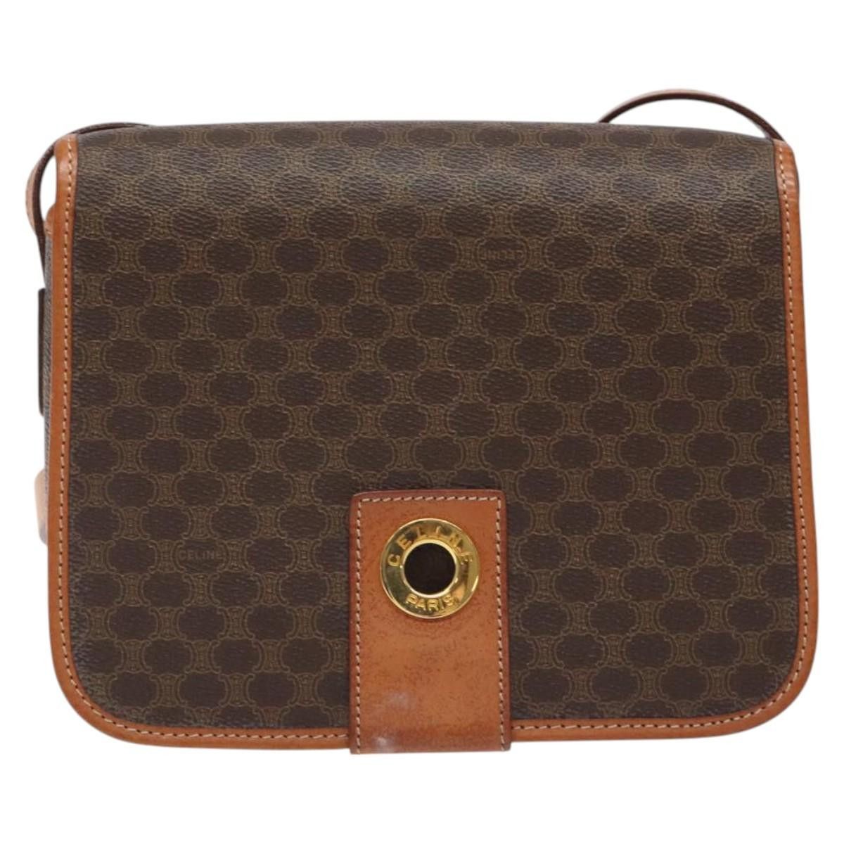 Celine CELINE Macadam Canvas Shoulder Bag Pvc Leather Brown Gold Size ONE SIZE - 2 Thumbnail