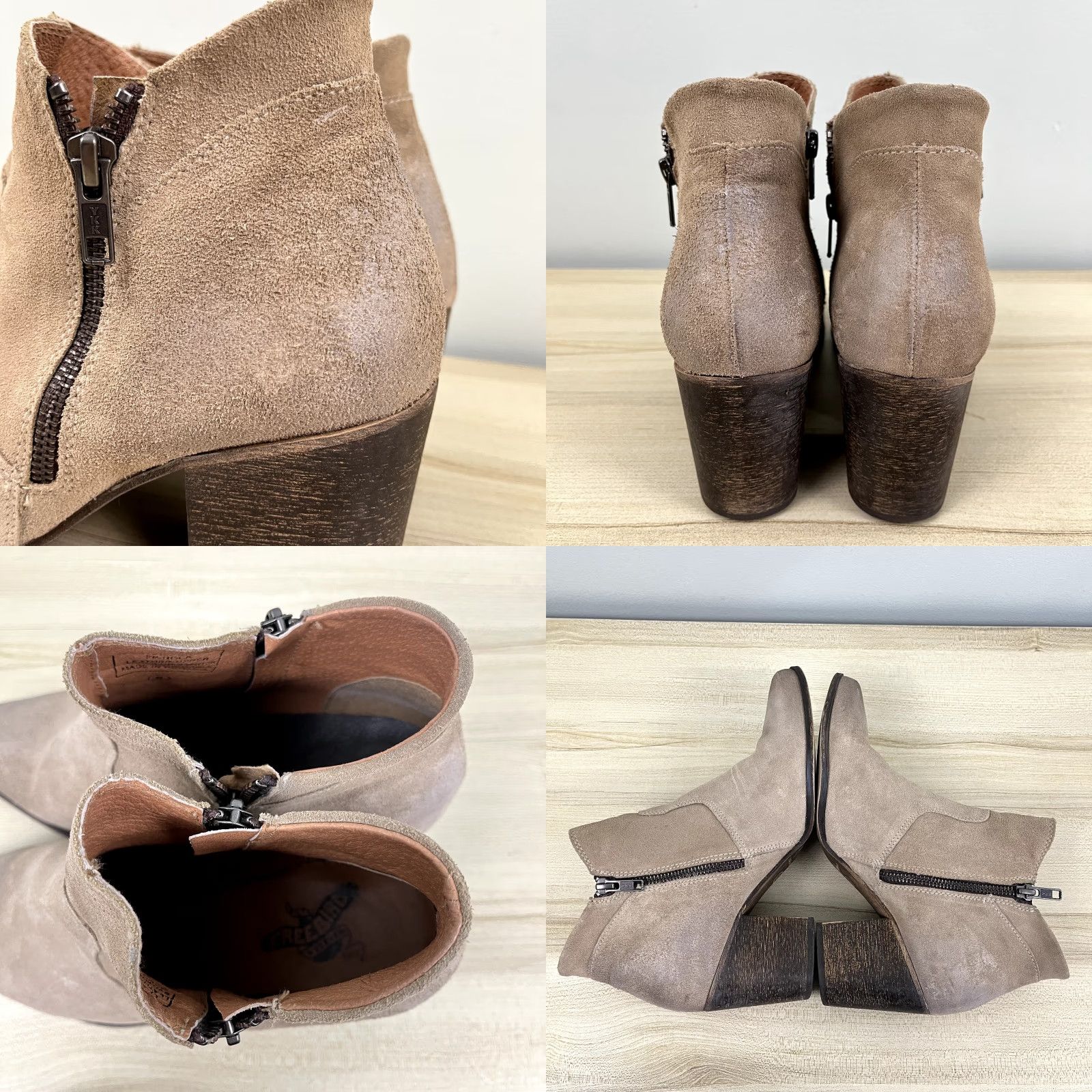 FREEBIRD FREEBIRD Boots Womens Size 8 Brown Leather Double Zip Ankle Booties Heels Size US 8 / IT 38 - 8 Thumbnail