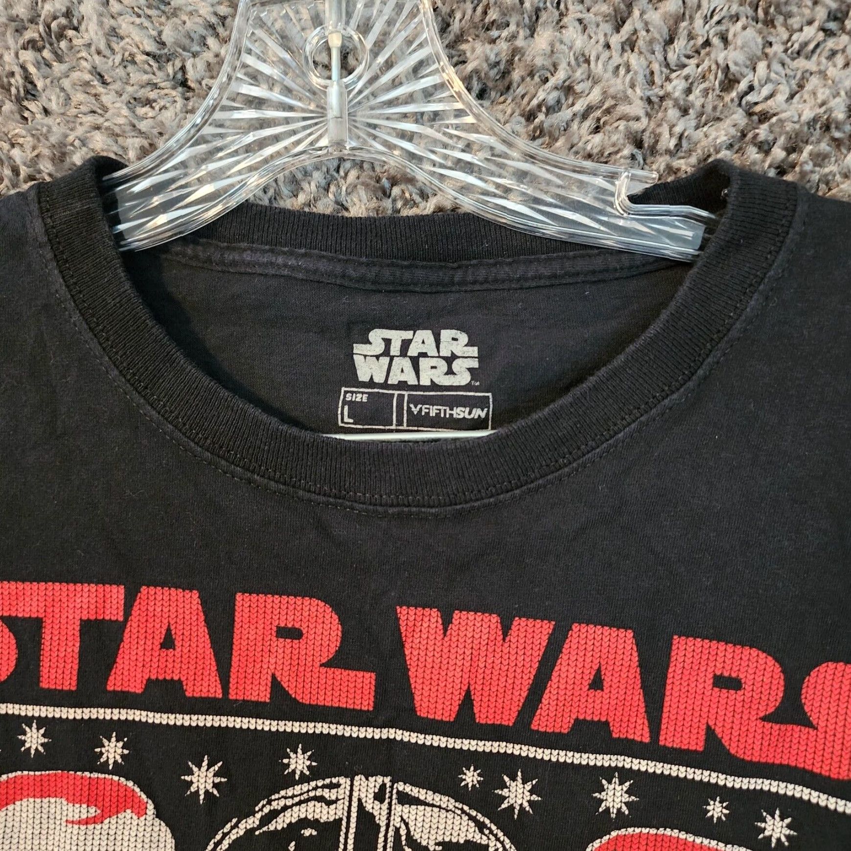 Vintage Star Wars Black Christmas T-Shirt Mens Large Darth Vader Stormtrooper Fifth Sun Size US L / EU 52-54 / 3 - 4 Thumbnail