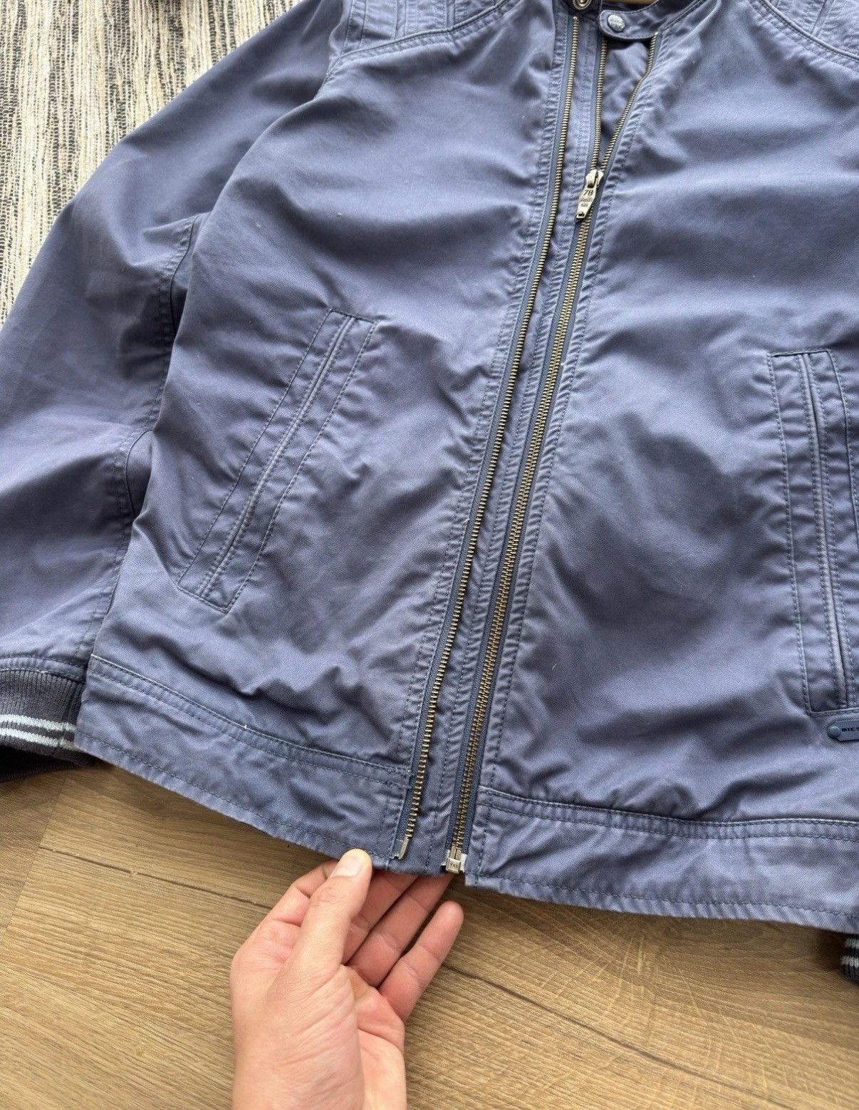 Diesel DIESEL VINTAGE BIKER STYLE Y2K RETRO 90s BLUE COTTON JACKET Size US M / EU 48-50 / 2 - 9 Thumbnail