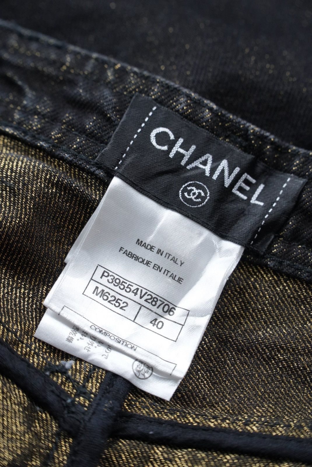 Chanel Chanel Lamé Glittered Denim Pants Size 27" / US 4 / IT 40 - 12 Thumbnail