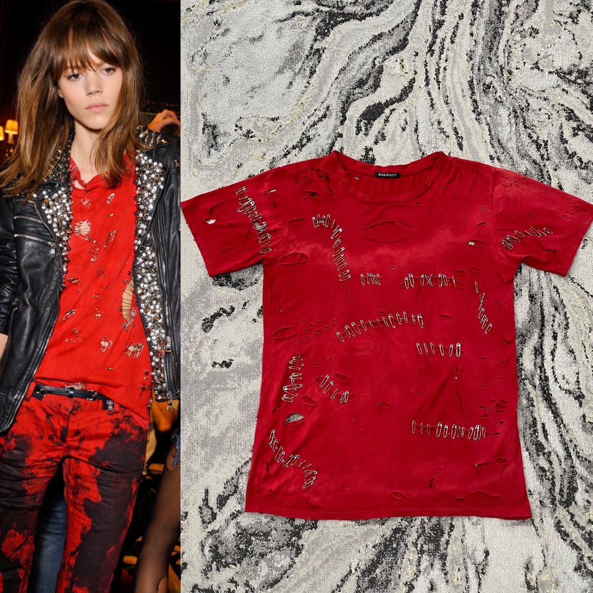 Balmain Balmain SS11 by Christophe Decarnin Safety Pin Shirt
