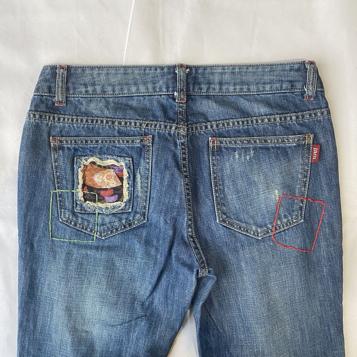If Six Was Nine × Japanese Brand × Le Grande Bleu (L.G.B.) Jambangee Distressed Patchwork Denim Flared Y2K Grunge Style Size US 28 / EU 44 - 9 Thumbnail