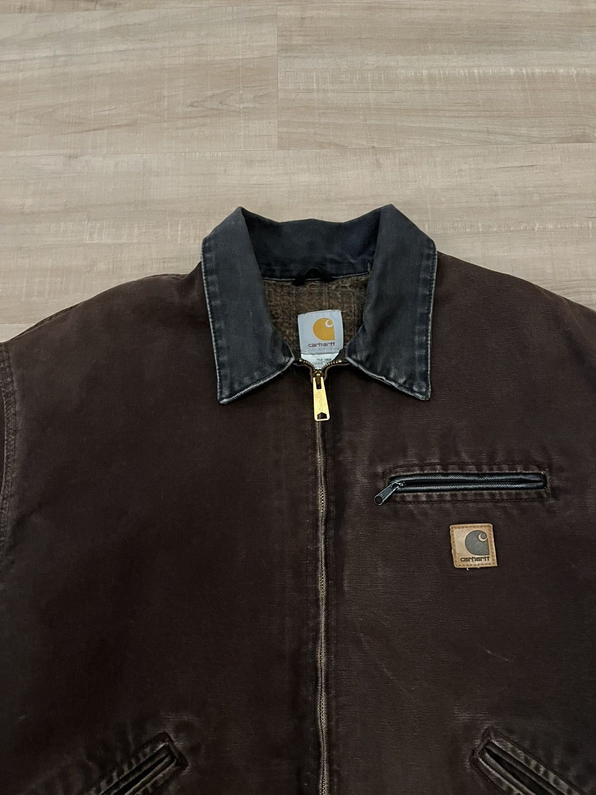 Carhartt Vintage Carhartt J97 DKB Detroit Jacket Size Large Excellent Size US L / EU 52-54 / 3 - 3 Thumbnail