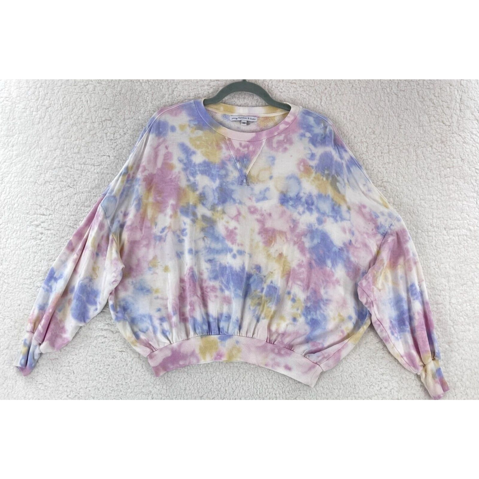 Young Fabulous & Broke Young Fabulous & Broke Juliette Tie-Dye Sweater Womens XS Pink Long Sleeve Crew Neck Knit Pullover Bohemian Modern Size XS / US 0-2 / IT 36-38 - 2 Thumbnail