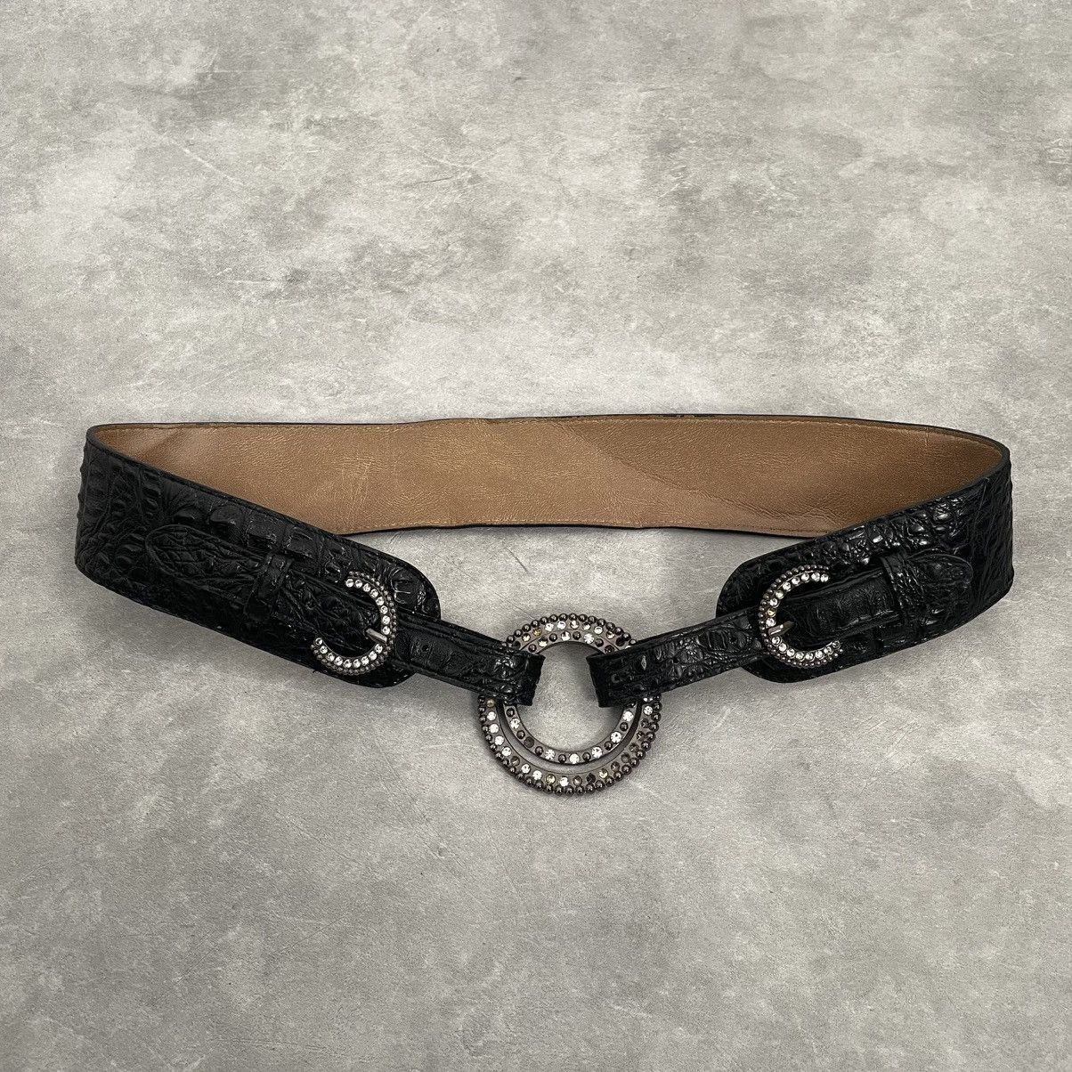 If Six Was Nine × Japanese Brand × Le Grande Bleu (L.G.B.) Black reptile pattern with ring belt punk styled Size ONE SIZE - 2 Thumbnail