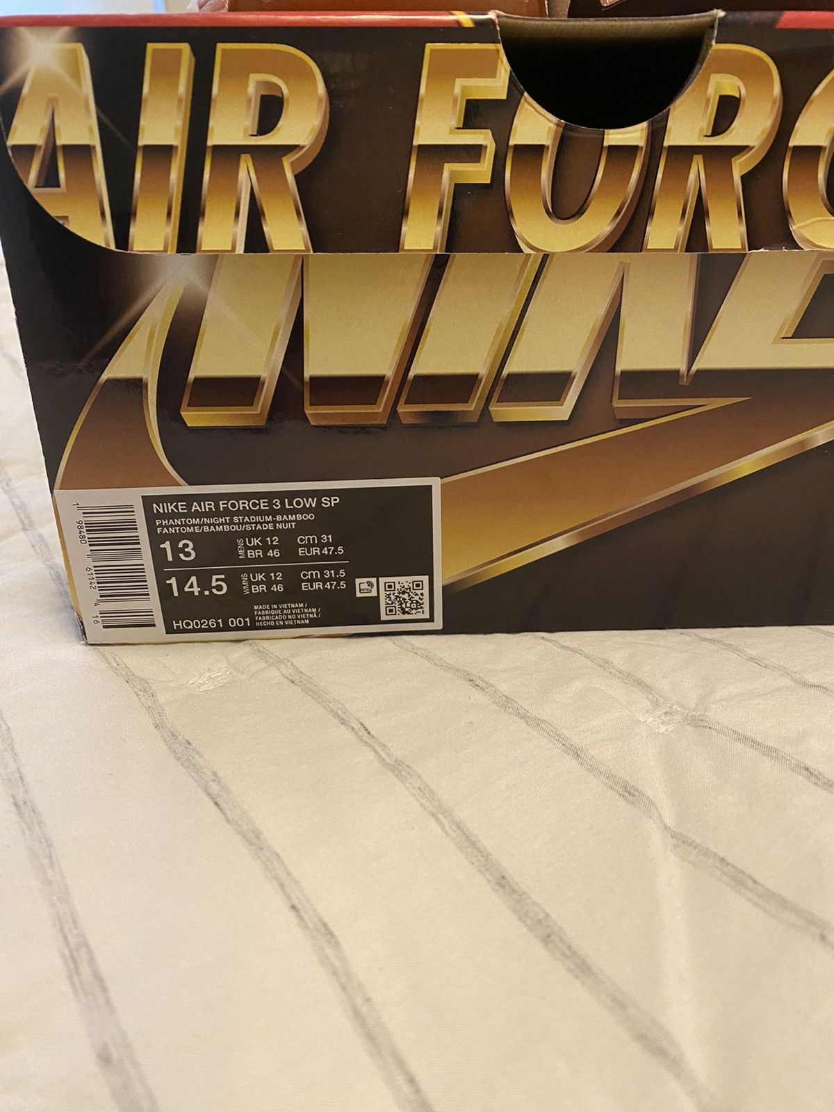 Nike Nike x Nigo Air Force 3 Kintsugi Phantom Sz13 Brand New Size US 13 / EU 46 - 18 Thumbnail