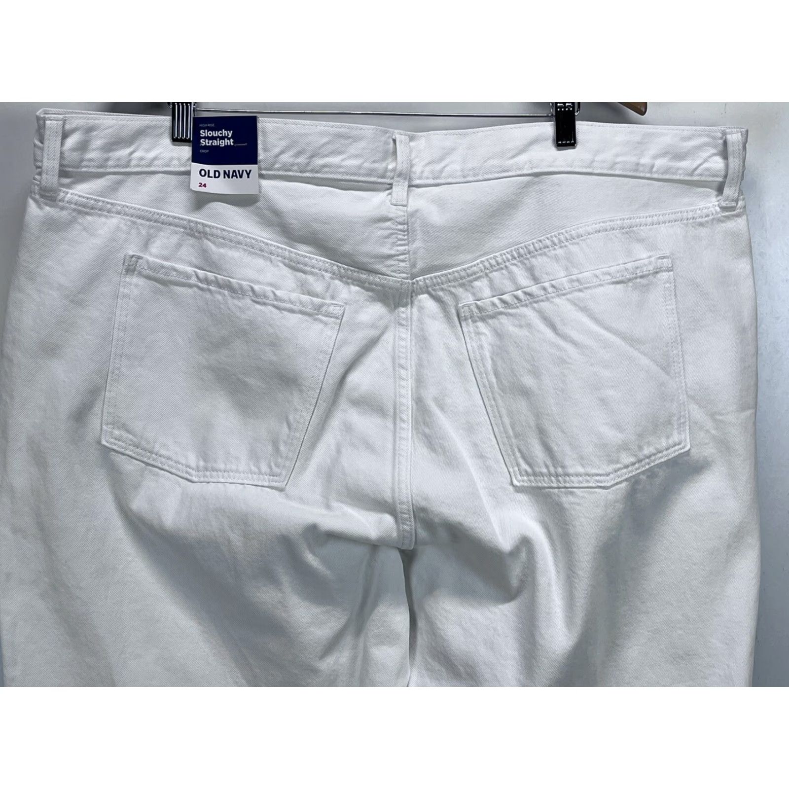Old Navy Old Navy Slouchy Straight Capri Jeans Sz 24 Plus White NWT Womens Capris Crop Summer Size 42" / US 20 - 4 Thumbnail