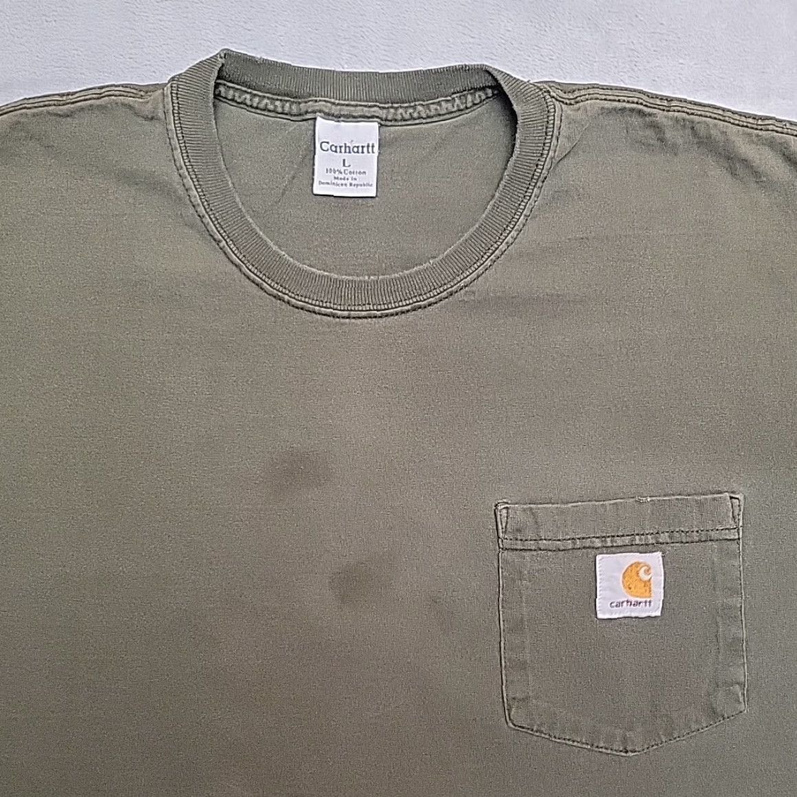 Carhartt Carhartt Shirt Mens Large Green Short Sleeve 100% Cotton Work Pocket TEE Size US L / EU 52-54 / 3 - 3 Thumbnail
