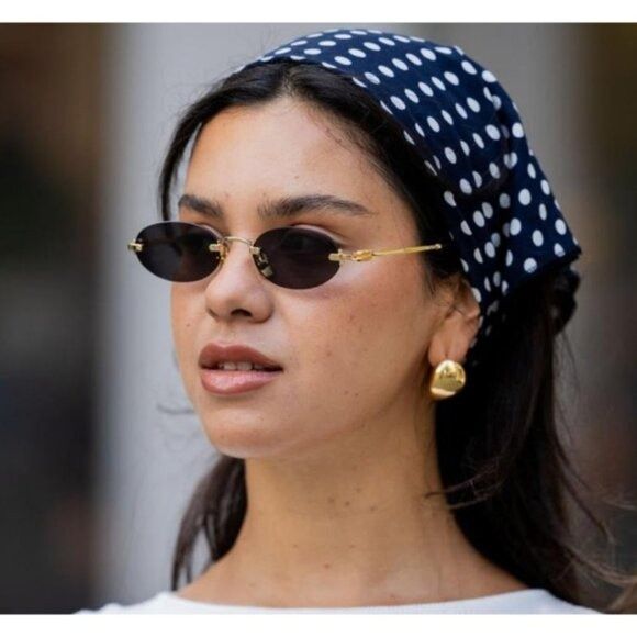 Miu Miu NEW MIU MIU SUNGLASSES MUA54S 26C09Z OVAL GOLD WOMEN MU A54S Size ONE SIZE - 2 Thumbnail