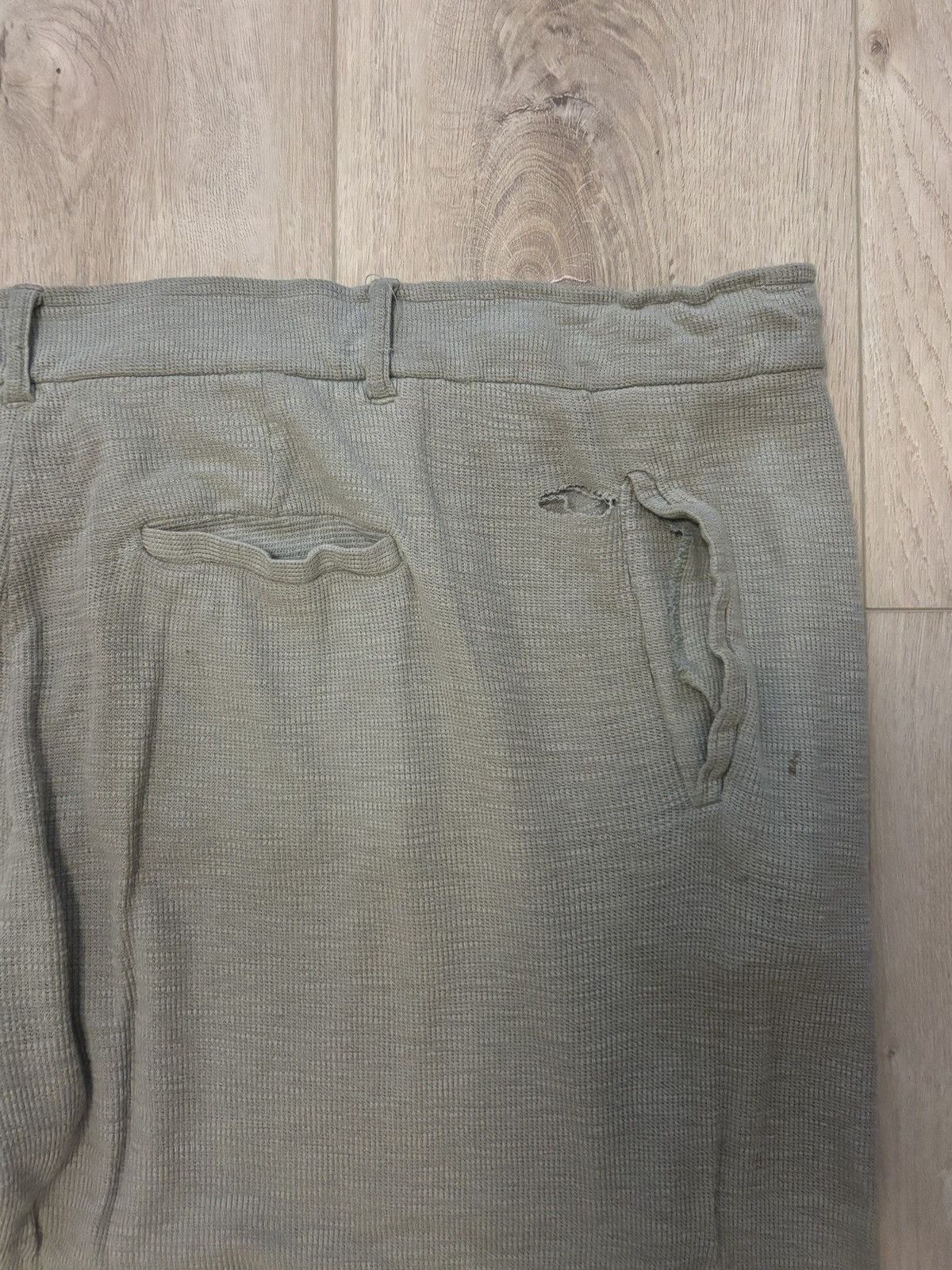 Ann Demeulemeester Ann Demeulemeester faded green knit wide leg sweatpants Size US 34 / EU 50 - 7 Thumbnail