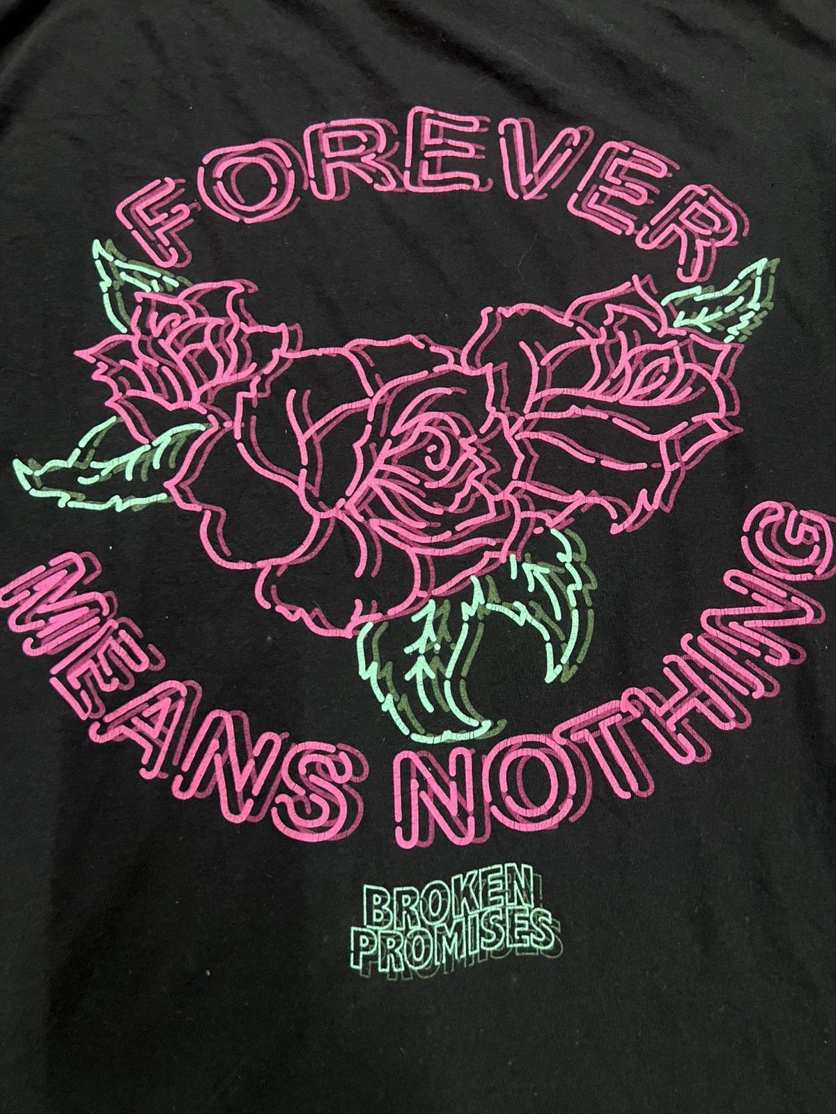 Broken Promises Co. Broken Promises Co. Forever means nothing tee print Size US L / EU 52-54 / 3 - 4 Thumbnail