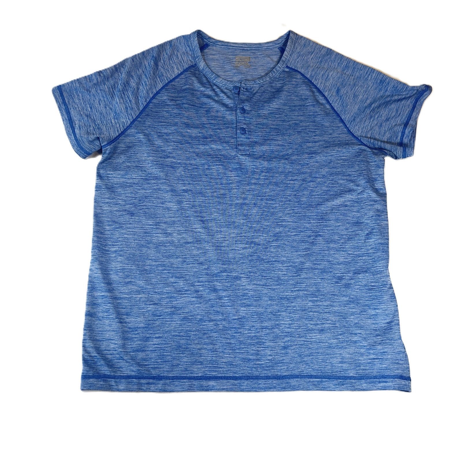 Other 32 Degrees Cool Henley T-Shirt Woman's XL Heathered Blue Size XL / US 12-14 / IT 48-50 - 1 Thumbnail