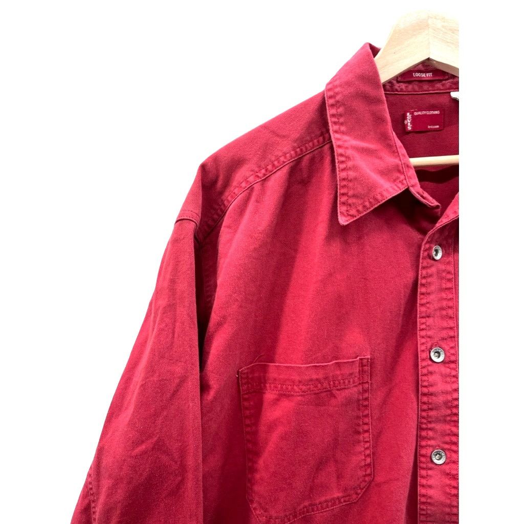 Levi's × Vintage Vintage Levi's Red Button Up Shirt Loose Fit Size US L / EU 52-54 / 3 - 5 Thumbnail