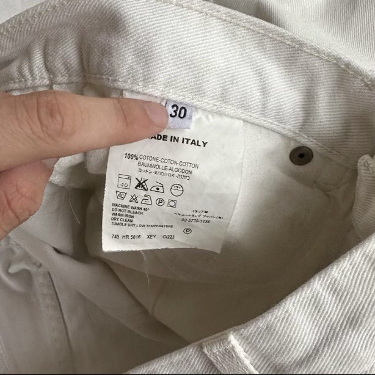 Helmut Lang Vintage Helmut Lang Boot Cut White Denim Jeans Size US 30 / EU 46 - 6 Thumbnail