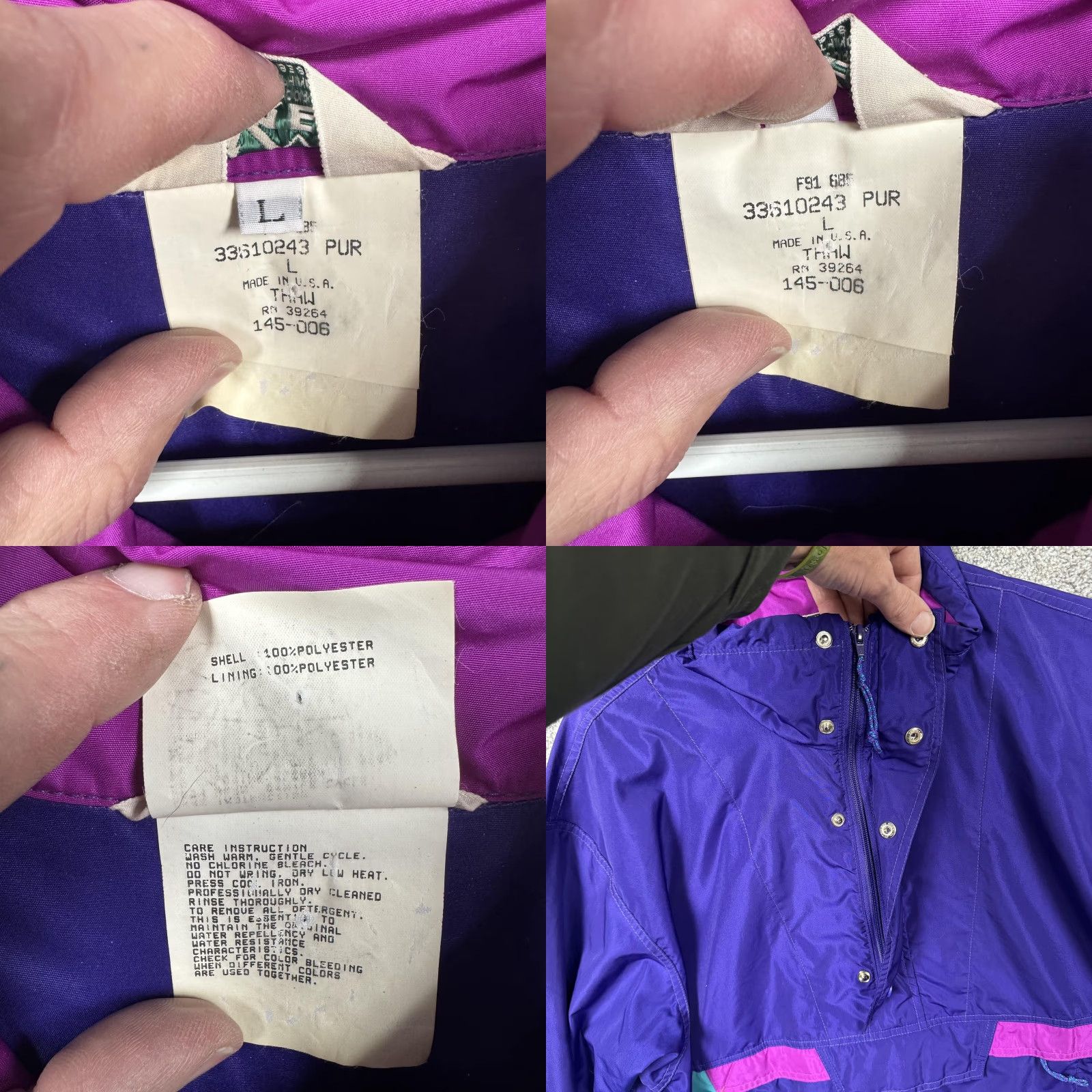 Vintage VINTAGE REI CO-OP Jacket Mens Large Purple Teal Anorak Windbreaker Pullover Size US L / EU 52-54 / 3 - 8 Thumbnail