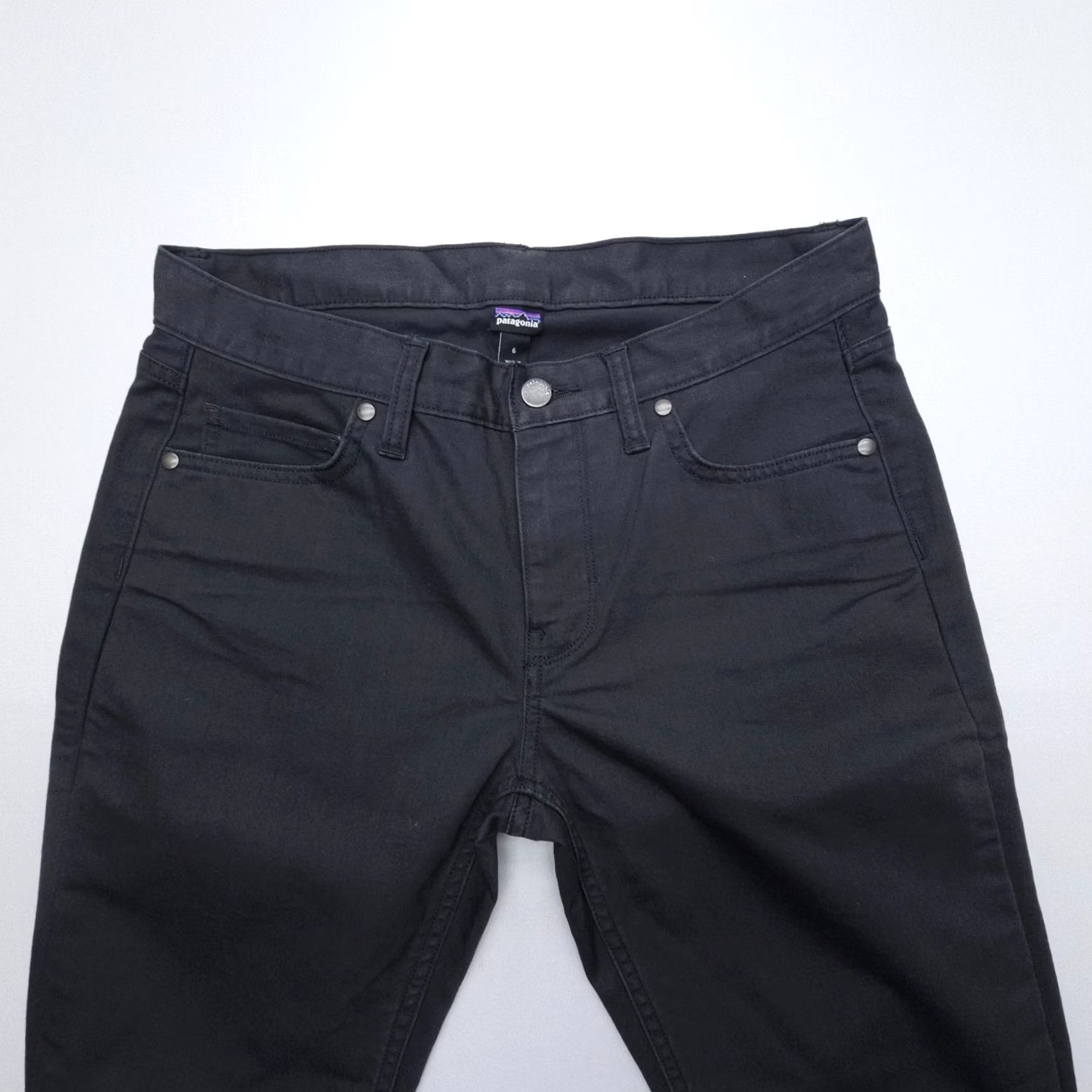 Patagonia Patagonia Pinyon Pines Pants Womens 6 Black Slim Hiking Stretch Chino Knit Cotton Blend Zip Front Flat Front Size 28" / US 6 / IT 42 - 4 Thumbnail