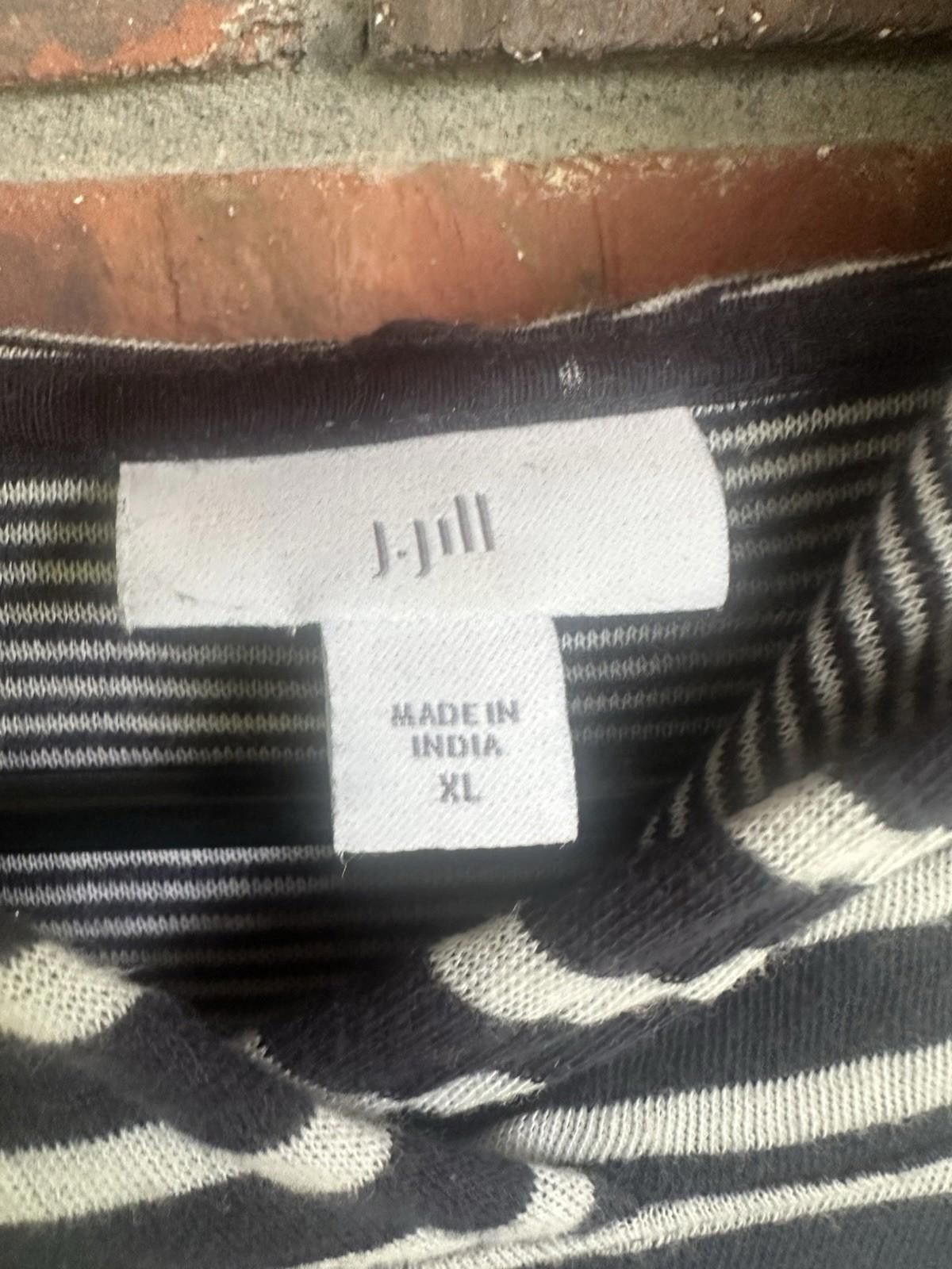 Designer J Jill XL Striped Tunic Dress 100% Cotton Size XL / US 12-14 / IT 48-50 - 5 Thumbnail