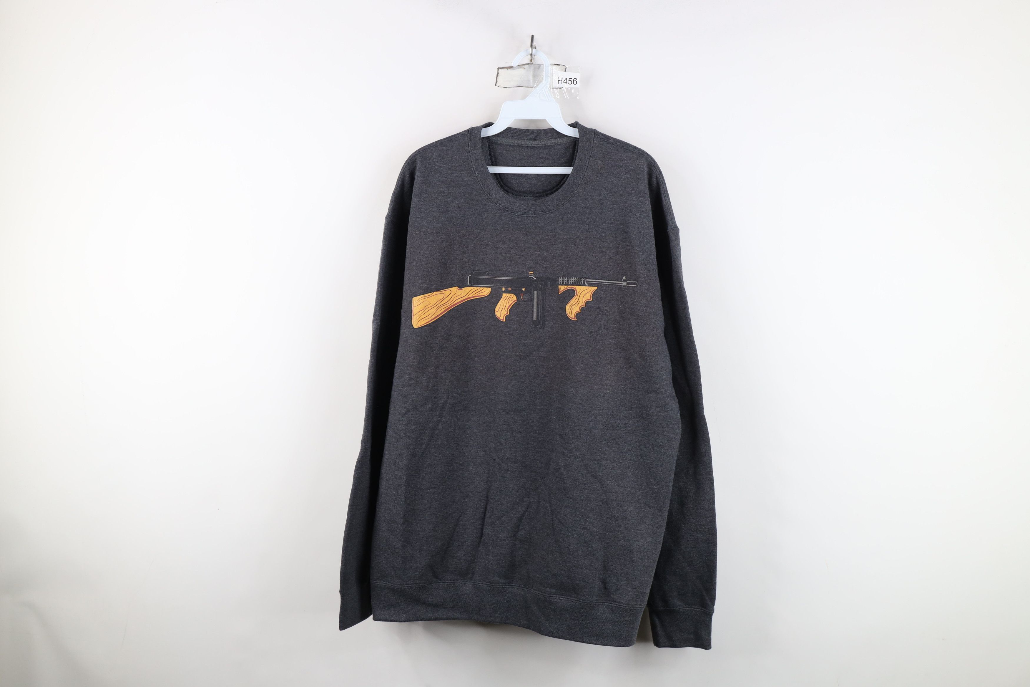 Vintage Vintage Streetwear Gun Crewneck Sweatshirt Heather Gray Size US XL / EU 56 / 4 - 1 Thumbnail