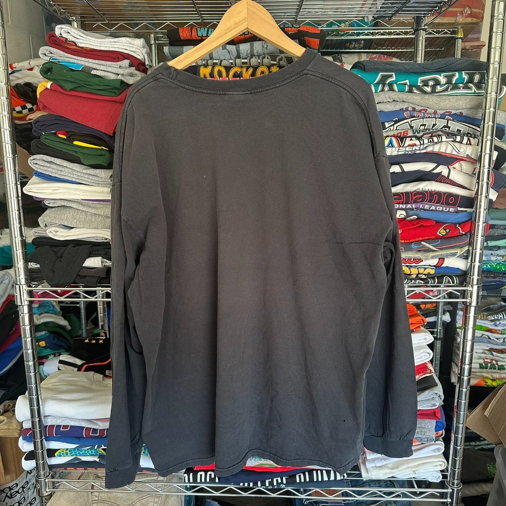 Nike Vintage Y2K Nike Center Swoosh T-Shirt Long Sleeve Black XXL Size US XXL / EU 58 / 5 - 7 Thumbnail