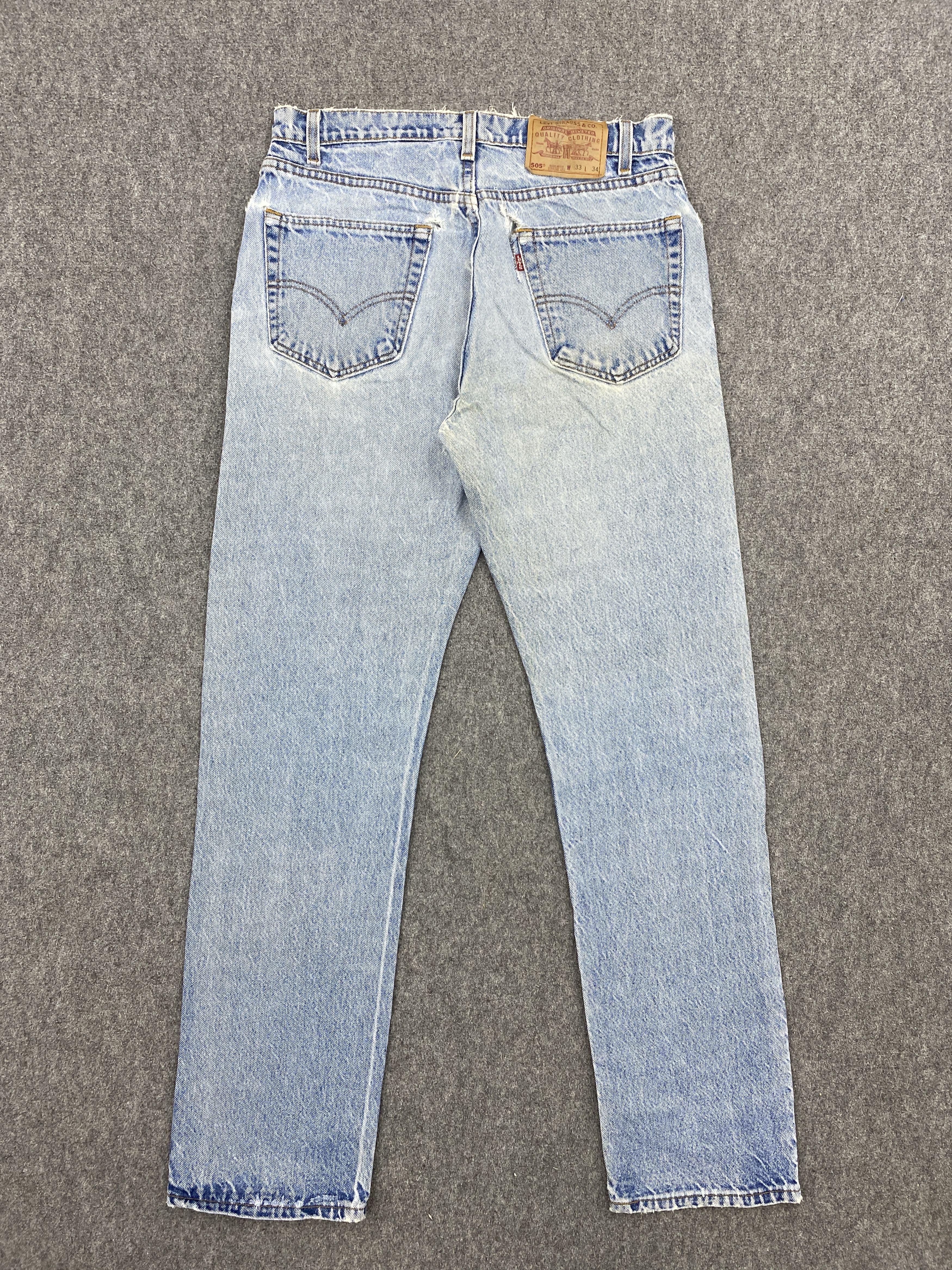 Levi's Vintage 90s Levis 505 Light Wash Jeans DP2706 Size US 31 - 3 Thumbnail