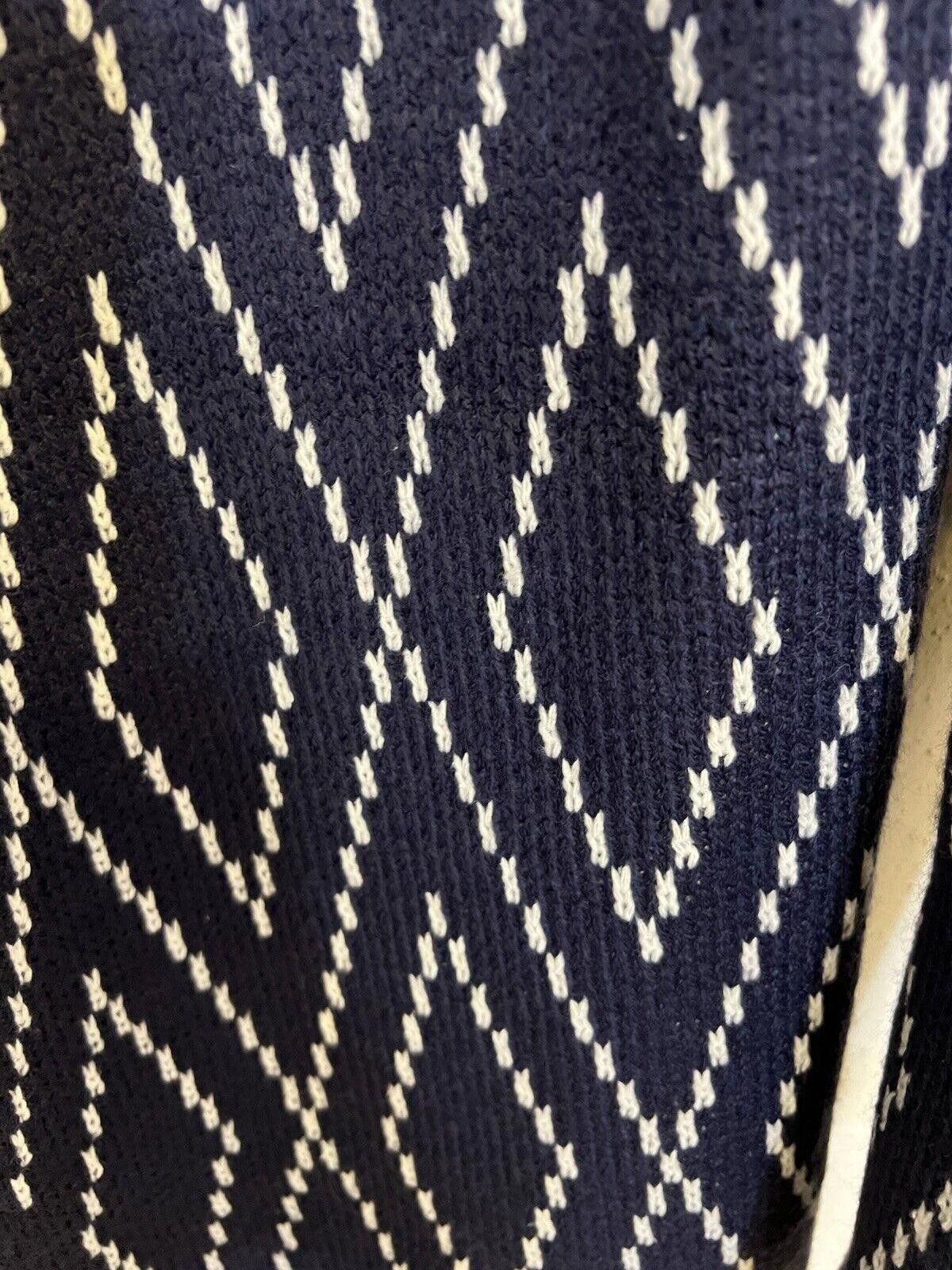 Designer Anthropologie Oliver O By Escio Open Cardigan Blue Diamond Size M / US 6-8 / IT 42-44 - 3 Thumbnail
