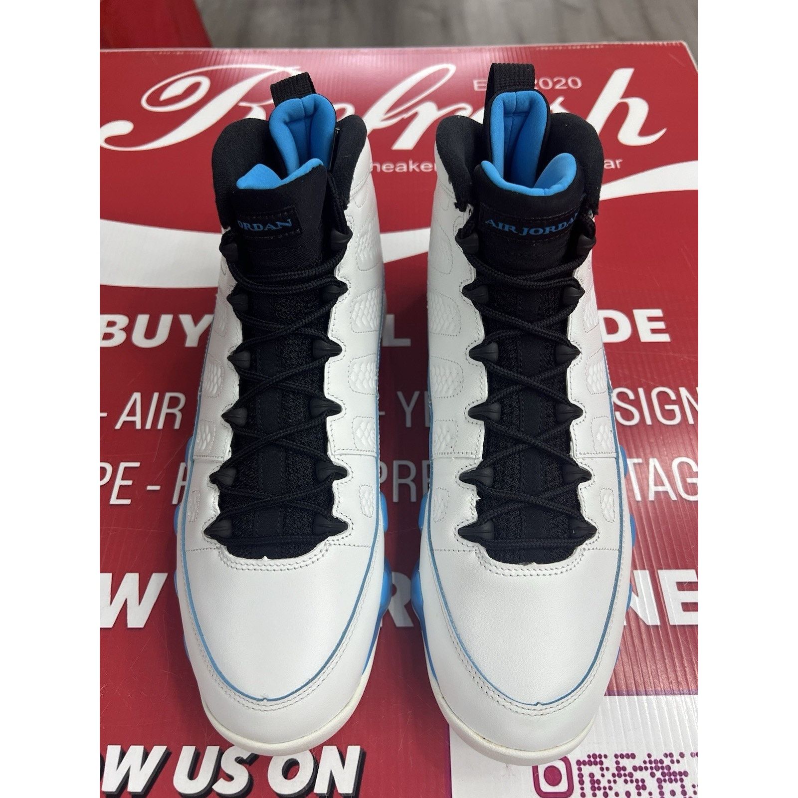 Jordan Brand Air Jordan 9 Retro Powder Blue (2024) Size 12 (F08992-101) Size US 12 / EU 45 - 4 Thumbnail