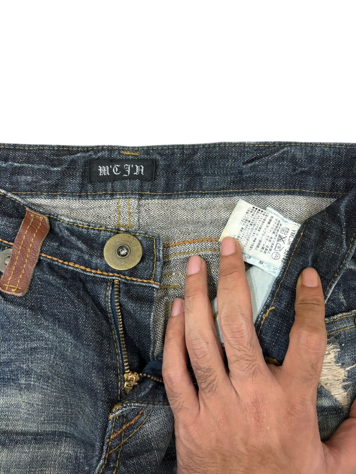 Hysteric Glamour Vintage Japanese Brand Rusty Distress Low Rise Flare Jeans Size 29" - 4 Thumbnail
