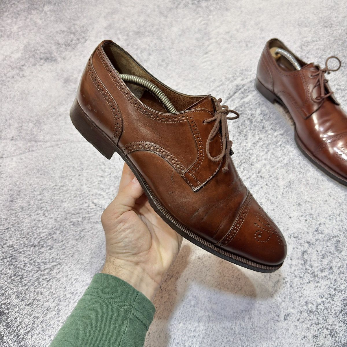 Fratelli Rossetti × Handmade Fratelli Rosetti Italy Derby Brogues US9.5 UK8.5 EU42.5 Size US 9.5 / EU 42-43 - 5 Thumbnail