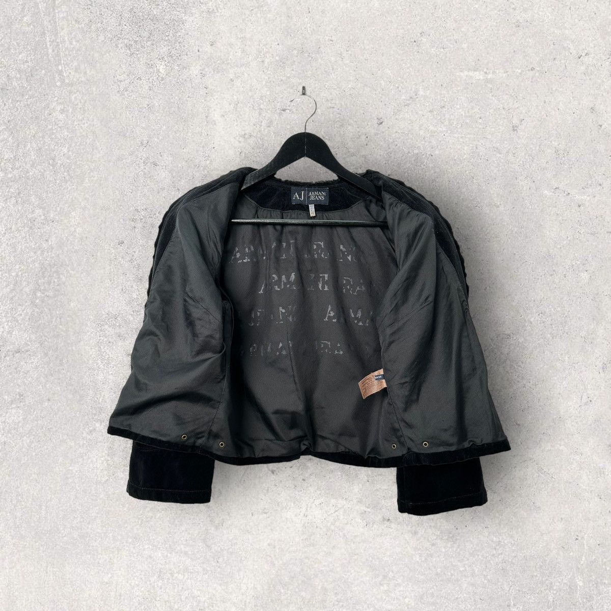 Vintage 90s ARMANI JEANS Full Zip Velour Blazer Jacket | Grailed