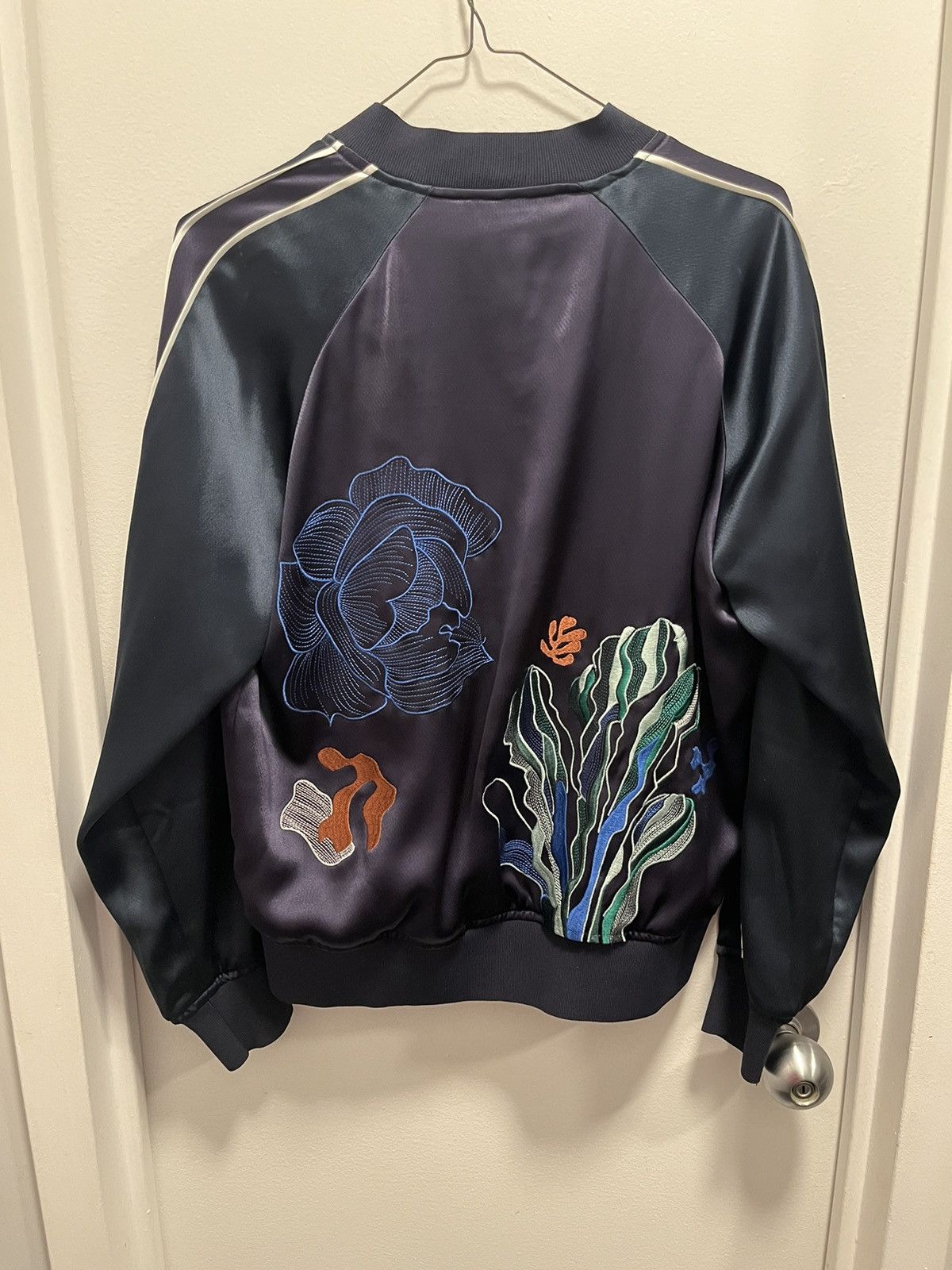 Other Comme Moi Silk/Satin Bomber Jacket Size S / US 4 / IT 40 - 2 Thumbnail
