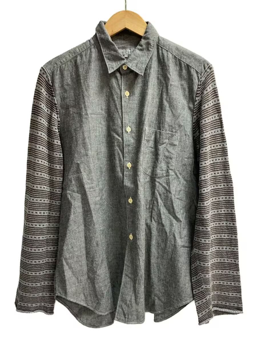 Comme des Garcons × Comme des Garcons Homme Raw Hem Knit Sleeve Button Up Shirt Size US M / EU 48-50 / 2 - 1 Thumbnail