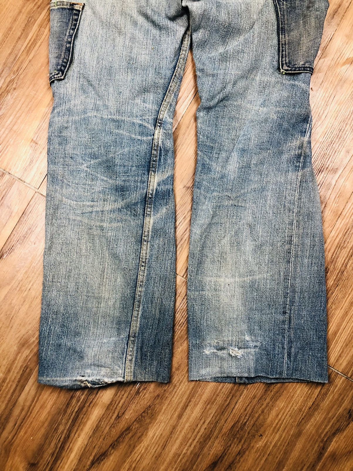 If Six Was Nine 90s Workwear Style Cargo Jeans Skull Button (38) Size US 30 / EU 46 - 13 Thumbnail