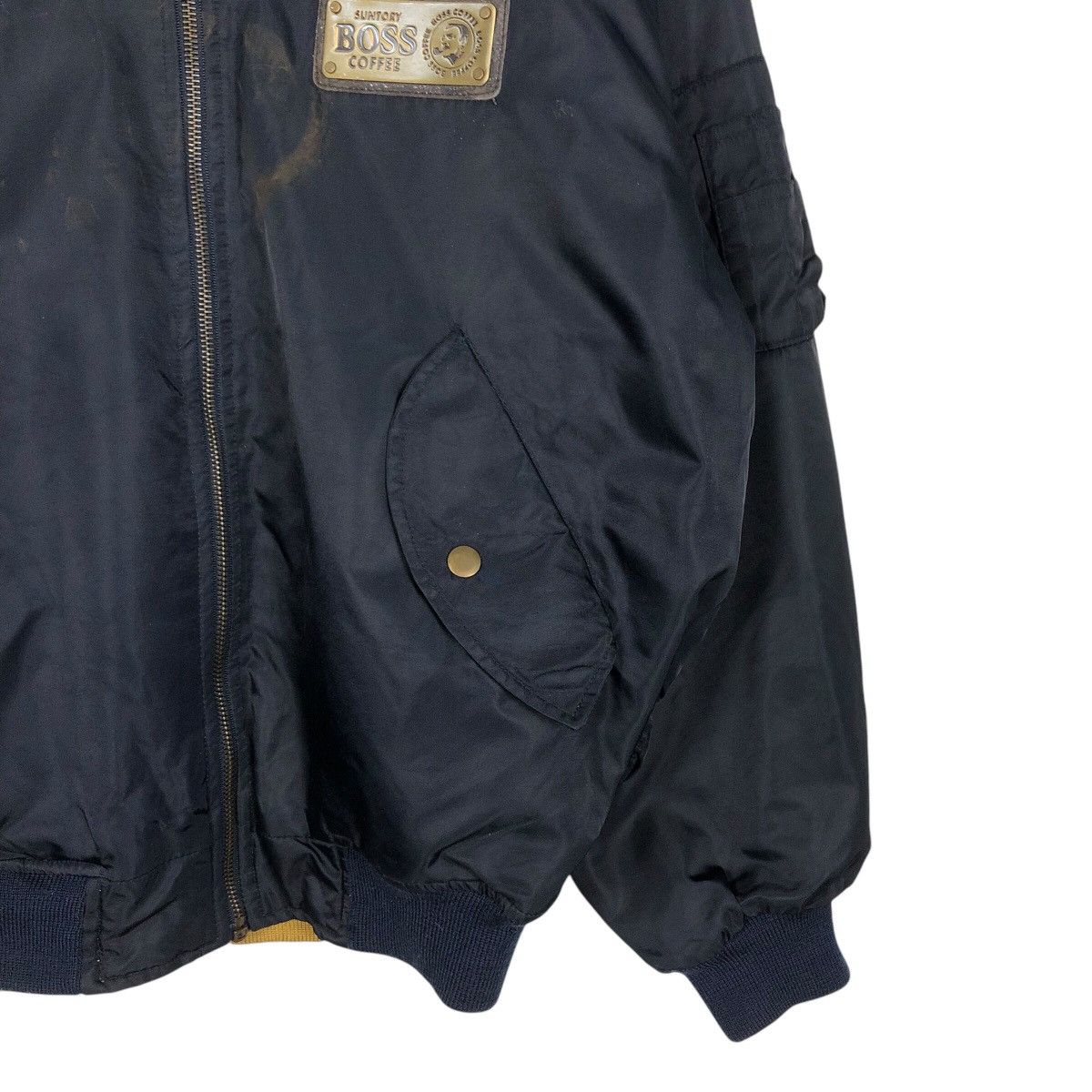 Japanese Brand Reversible Bomber Jacket Satin Suntory Boss Coffee Big Logo Size US M / EU 48-50 / 2 - 8 Thumbnail