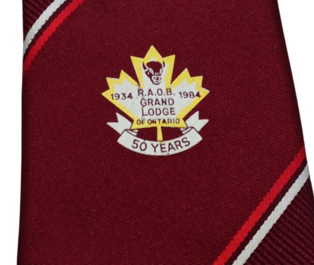 Other 1984 RAOB Grand Lodge of Ontario Masonic Anniversary Tie Size ONE SIZE - 2 Thumbnail
