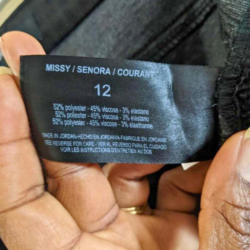 Nine West Nine West Gramercy Skinny Jeans Women's Size 12 Black Gold Plaid Stretch Pants Size 34" / US 12 / IT 48 - 7 Thumbnail
