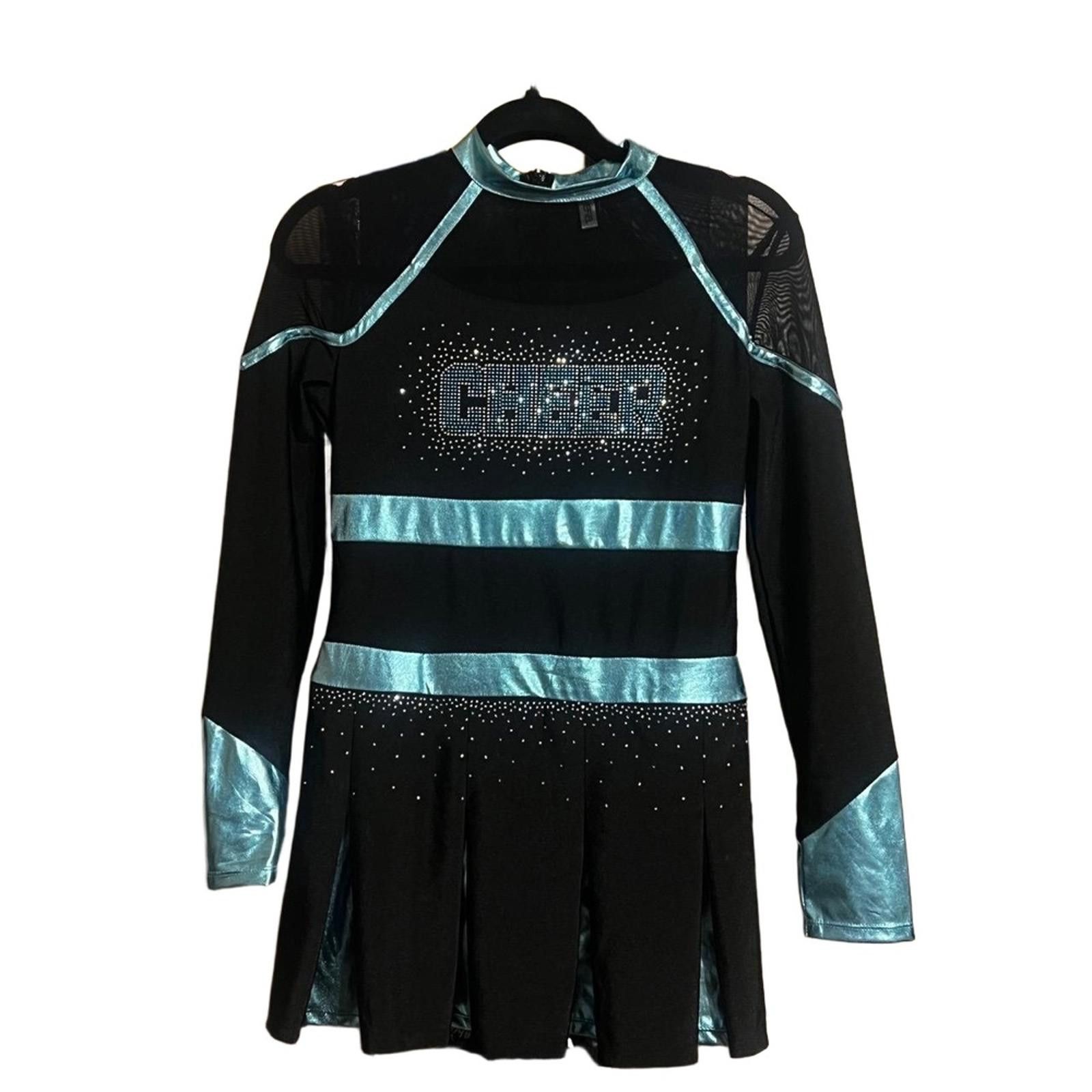 Other iEFiEL Cheert Dress US 16 Black Metallic Blue Mesh Sparkly Size ONE SIZE - 2 Thumbnail