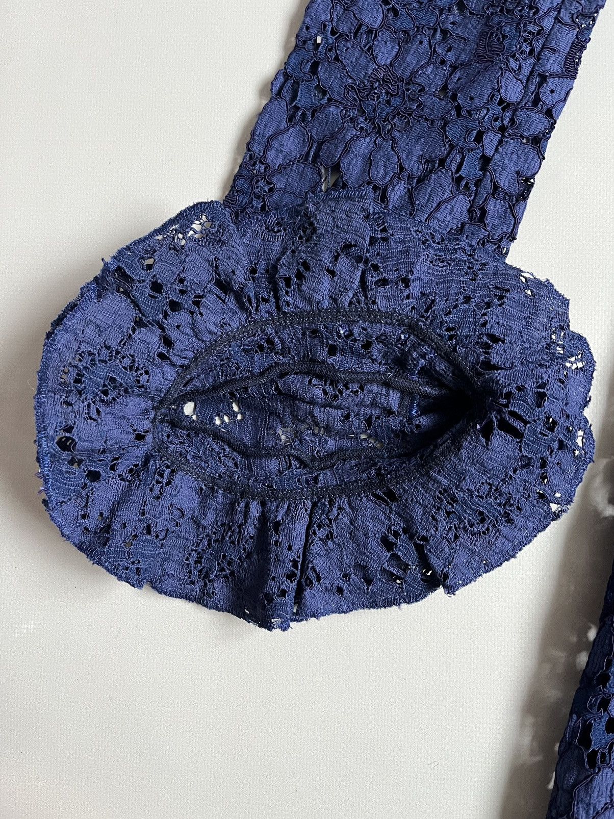 Gucci Gucci Blue Floral Lace Polyamide Dress Size M / US 6-8 / IT 42-44 - 7 Thumbnail